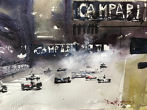 David Heywood 'Campari' Original Watercolour 